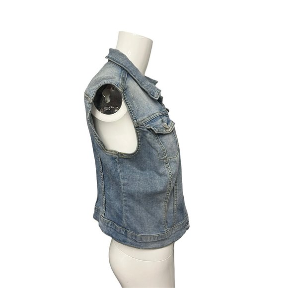 Jessica Simpson Y2K denim vest size: Medium - Picture 2 of 11